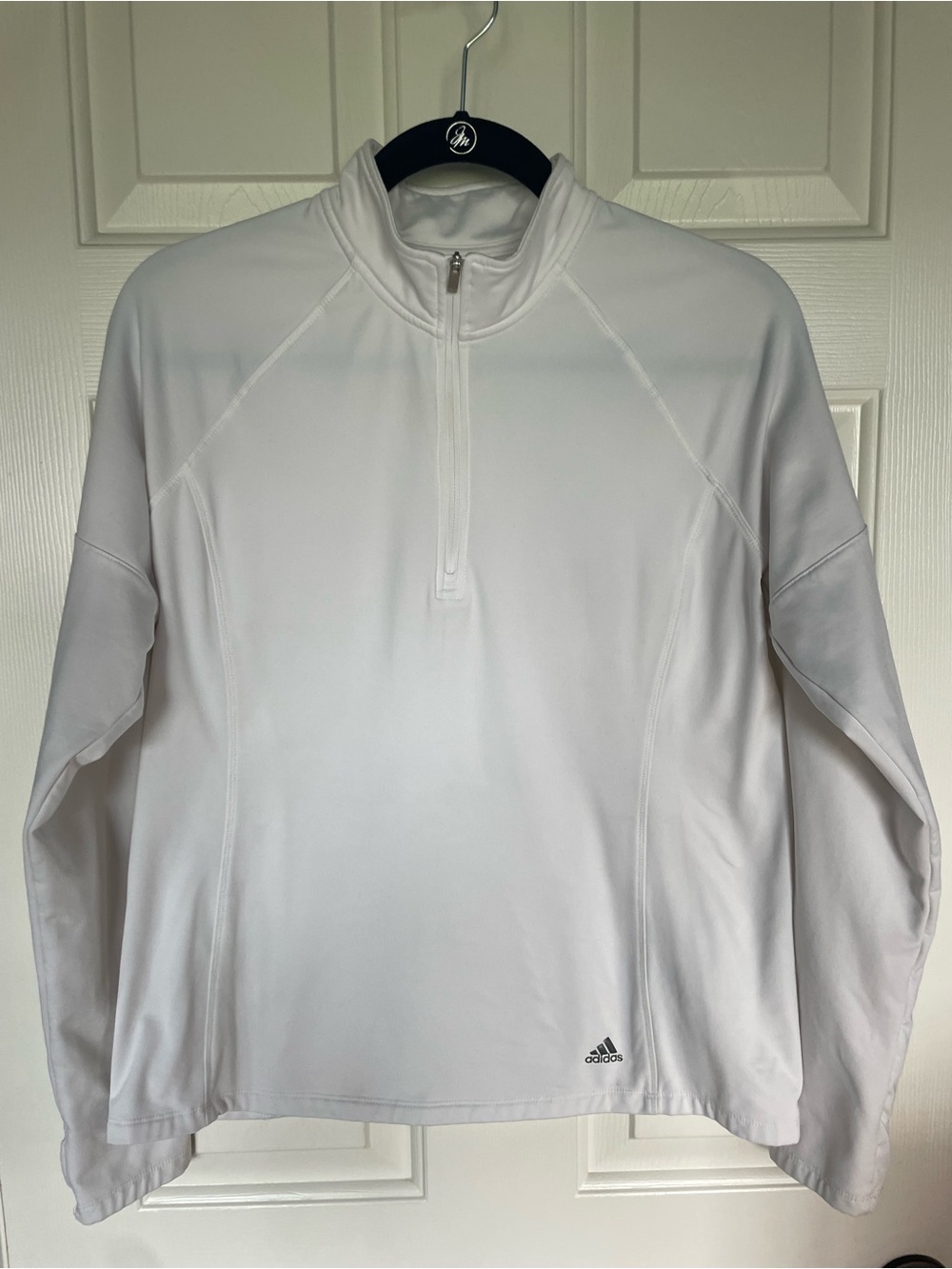 adidas White Women's Half-Zip Tunic Top